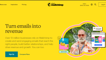 Mailchimp landing page