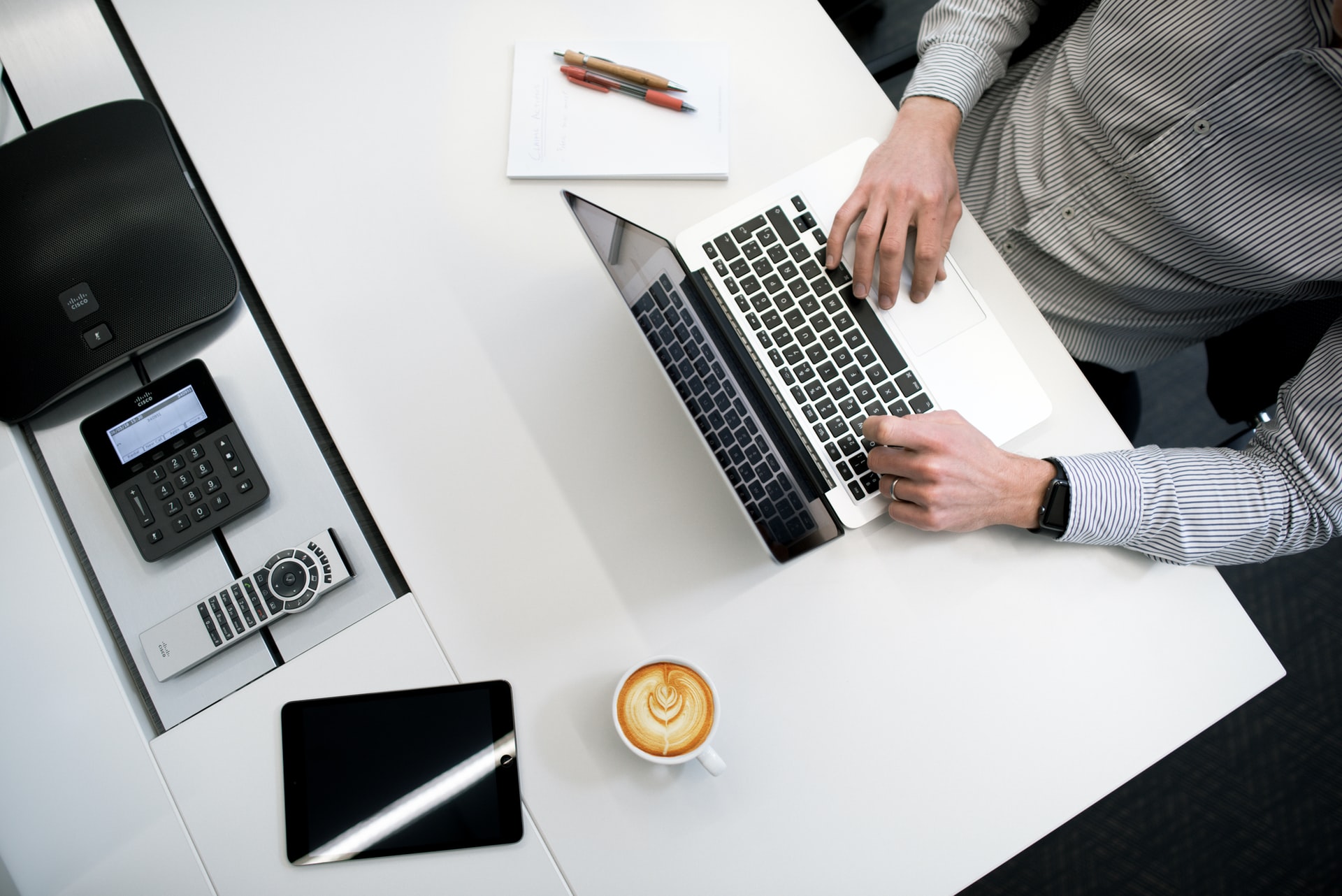 Man using laptop