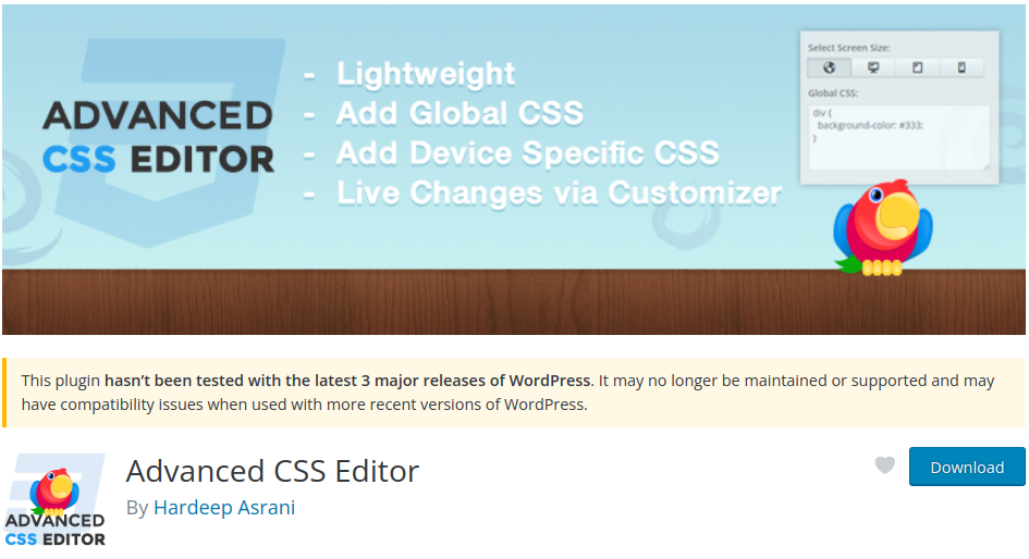 Advanced CSS Editor