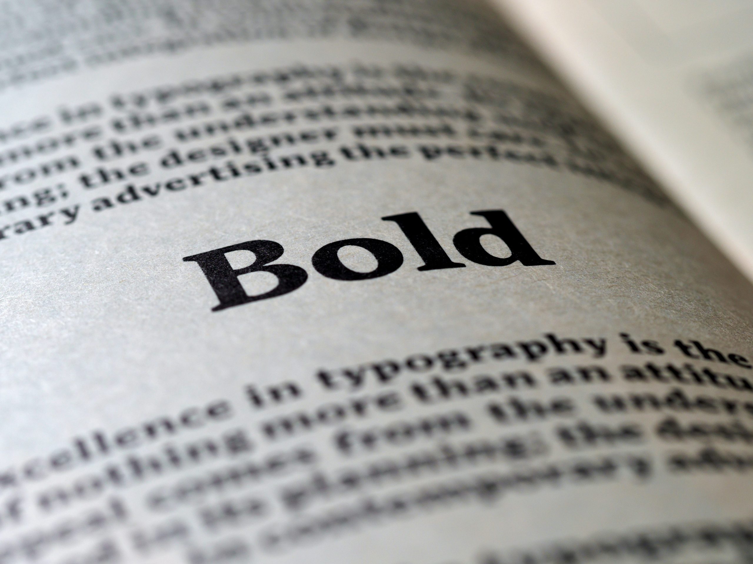 Using bold fonts send a strong message about your brand 