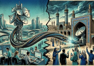 digital protest networks showing how Silicon Valley and Iran connect through tech platforms