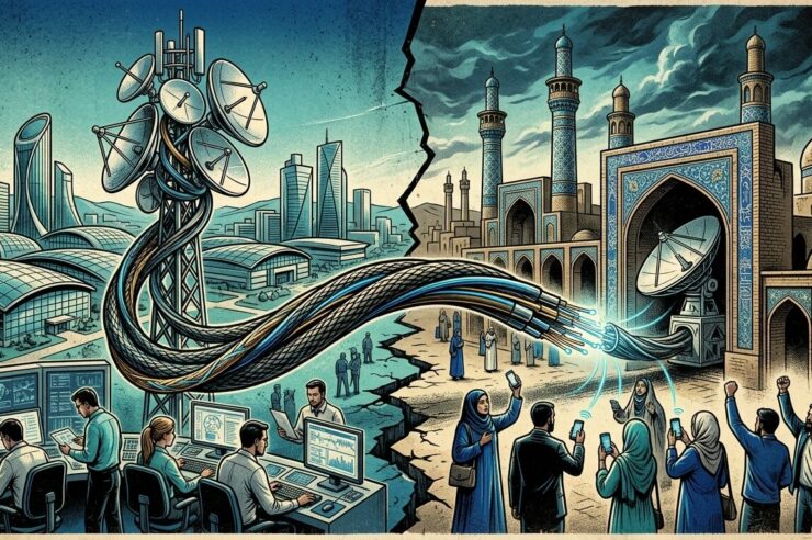 digital protest networks showing how Silicon Valley and Iran connect through tech platforms