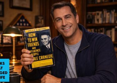 Rob Riggle discussing How to Win Friends and Influence People by Dale Carnegie