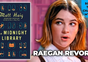 Raegan Revord discussing The Midnight Library and how the book changed her perspective on fear, regret, and second chances