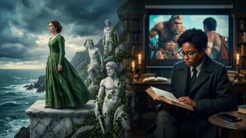 Hollywood set design for classic novel remakes in 2026 with folklore visuals