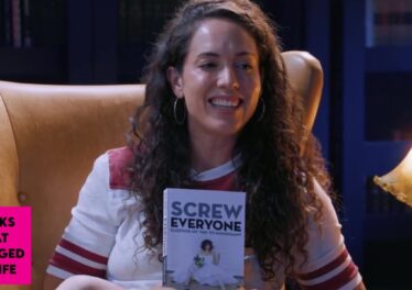 comedian Caitlin Peluffo reflecting on honesty vulnerability and stand-up comedy through Ophira Eisenberg's memoir