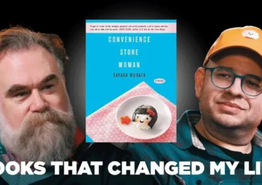 comedian Mike Drucker reflecting on identity and societal expectations through Sayaka Murata's novel