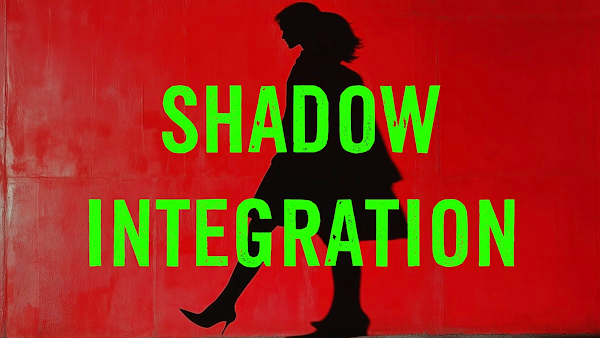 Person walking toward a shadow, symbolizing shadow integration