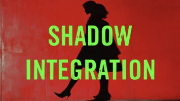 Person walking toward a shadow, symbolizing shadow integration