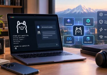 Local AI models running with Ollama on a developer workstation